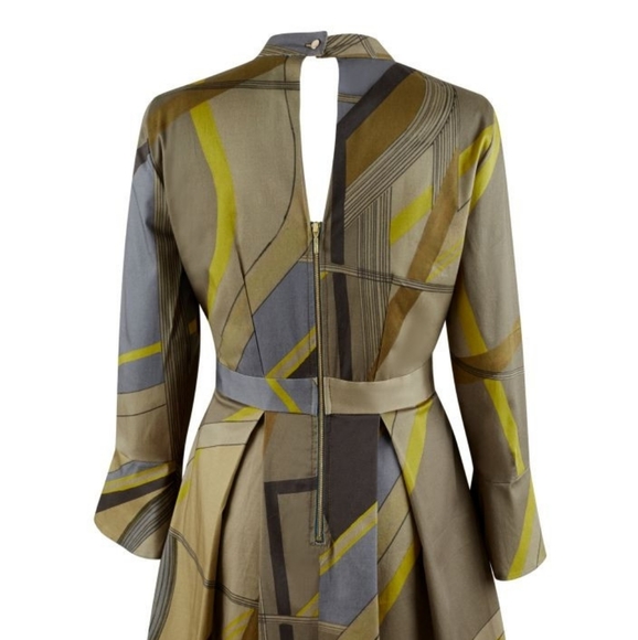 Closet Khaki Block Print Dress - Picture 5 of 8